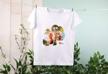 smartphoto T-shirt barn vit Baksida 7 – 8 år