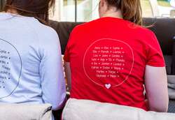 smartphoto T-shirt dam röd Baksida S