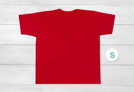 smartphoto T-shirt röd Baksida S